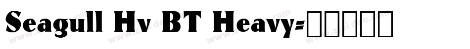 Seagull Hv BT Heavy字体转换